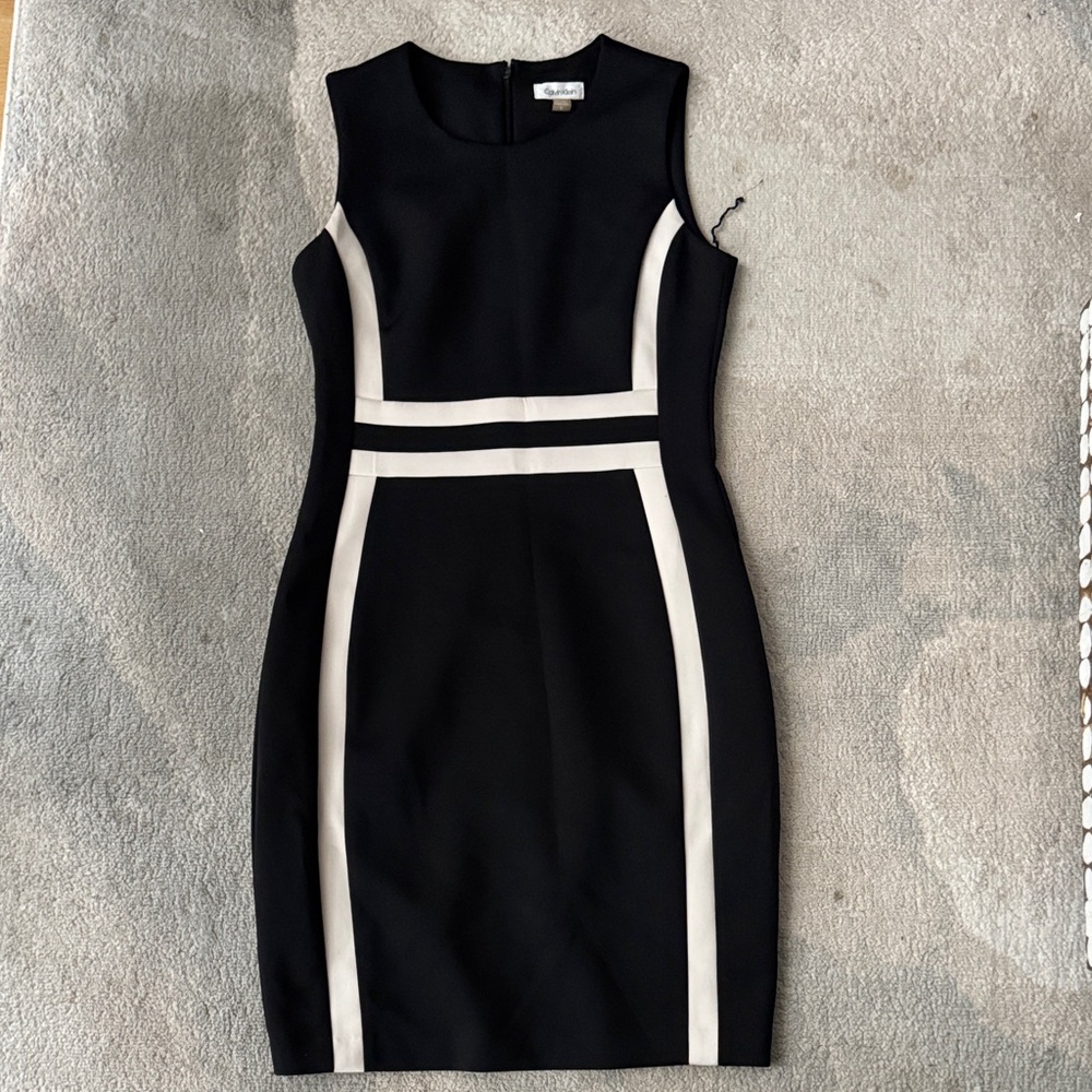 Calvin Klein Black and White Mini Dress